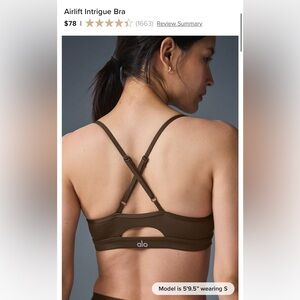 Alo Yoga airlift intrigue bra - espresso